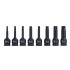 Smūginių TORX raktų komplektas, 8 vnt., 1/2", T30–T80, CR-MO