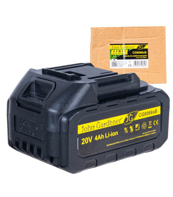 Akumuliatorius akumuliatoriniams įrankiams John Gardener 4.0Ah 20V G8066x