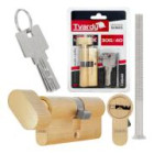 Spynos cilindrinė šerdelė su rankenėle, žalvario spalvos 30G/40