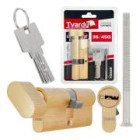 Spynos cilindras su rankenėle, žalvario spalvos, 35/45G mm