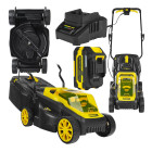 Akumuliatorinė bešepetėlinė vejapjovė CoreX 20V 4.0Ah, TPLM32DC, 32 cm