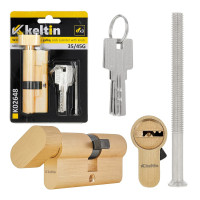 Spynos cilindras su rankenėle, žalvario spalvos 35/45G