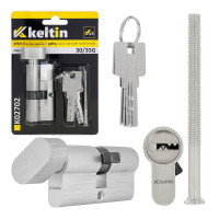 Spynos cilindras su rankenėle, šlifuoto nikelio 30/35G