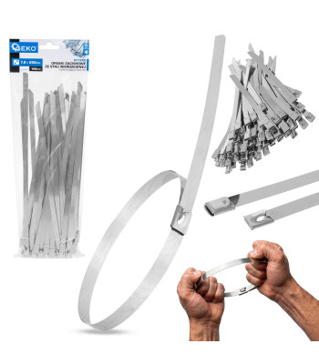Nerūdijančio plieno kabelių sąvaržos 7.9x250mm 100szt.