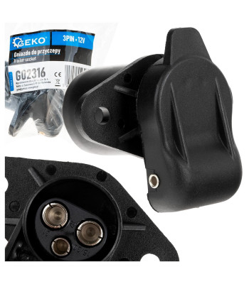 Priekabos lizdas 3 PIN 12 V