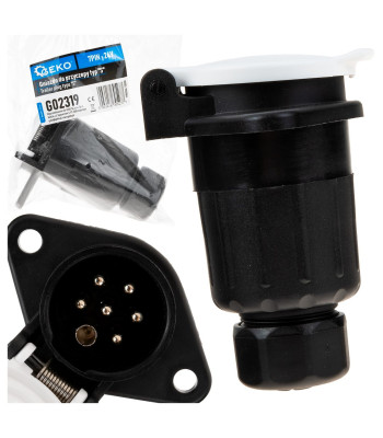 Priekabos lizdas, tipas S, 7PIN, 24V