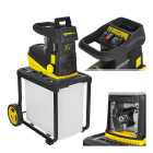 Frezinis šakų smulkintuvas su talpykla, 2800 W, tylus – 45 mm, 60 l
