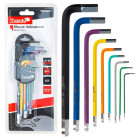 Spalvotų imbusinių raktų rinkinys Tvardy, S2, 9 vnt. – 1,5–10 mm