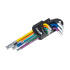 Spalvotų imbusinių raktų rinkinys Tvardy, S2, 9 vnt. – 1,5–10 mm