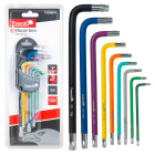 Torx raktų rinkinys, spalvoti, 9 vnt., S2, T10–T50