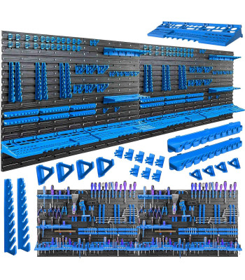 Dirbtuvių įrankių lenta – 8 panelių ir 128 priedų rinkinys 2304 × 780 mm