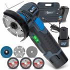 Mini akumuliatorinis kampinis šlifuoklis bešepetėlis Geko G080654 76 mm 2 x 2,0 Ah 12 V