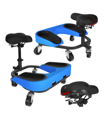 Ergonomiška sėdynė plytelių klojėjams – klauptukas ant ratukų su aukščio reguliavimu 390–460 mm