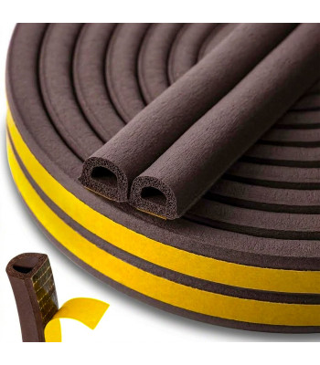 Lipni langų ir durų tarpinė, EPDM, ruda, tipas D, 12x10mm, 50m