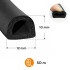 Lipni langų ir durų tarpinė, EPDM, ruda, tipas D, 12x10mm, 50m