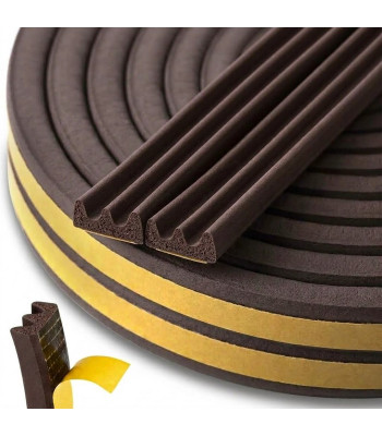 Lipni EPDM tarpinė langams ir durims, ruda, tipas E, 9x4mm, 150m