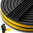 Lipni EPDM tarpinė langams ir durims, juoda, tipas E, 9x4mm, 150m