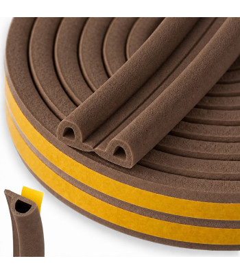 Lipni EPDM tarpinė langams ir durims, ruda, P tipo, 9x5,5 mm, 100 m