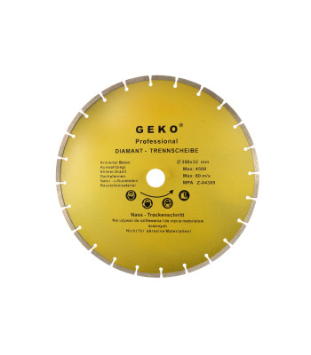 Segmentinis deimantinis pjovimo diskas GEKO 350x8x32mm