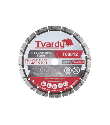 Segmentinis deimantinis pjovimo diskas Tvardy PROFI 230x12x22.23mm