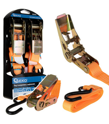 Transportavimo diržai su įtempikliu, 2 vnt., 4m x 25mm, 700kg