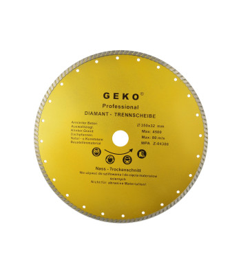 Deimantinis turbo pjovimo diskas GEKO 350x8x32mm