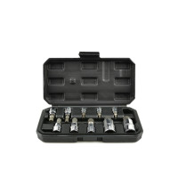 Spline galvučių komplektas, 10 vnt., 1/4″, 3/8″, 1/2″, M4–M18