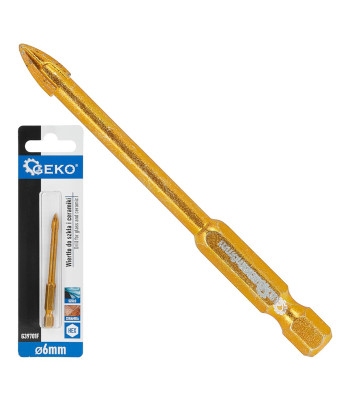 Grąžtas stiklui ir keramikai HEX 6 mm