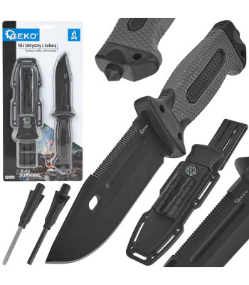 Taktinis peilis su dėklu BLACK SURVIVAL SERIES (6/24), 275/135mm