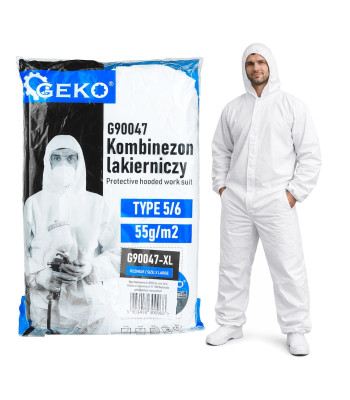 Apsauginis dažytojo kombinezonas su gobtuvu, 5/6 tipas, 55 g/m², XL