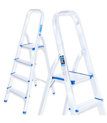 Sulankstomos aliumininės kopėčios GEKO STRONG, G02416, 4 pakopų, 150 kg