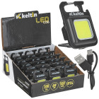 Mini kišeninis LED COB žibintuvėlis su magnetu, ekspozicinėje dėžutėje – 6 W, 500 mAh, 300 lm, IPX4 (18/216)