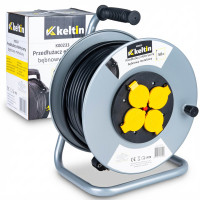 Metalinis elektrinis ilgintuvas ant ritės, 3 × 2,5 mm², 50 m