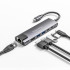 USB tipo C adapteris (HUB) su HDMI, 2 x USB 3.0, 2 x USB tipo C ir RJ-45 – Kruger&Matz KM0391.2