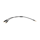 Adapteris 4 kontaktų į 2 × stereo Jack, HQ, paauksuoti antgaliai – Jack 3,5 mm, 20 cm