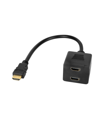 HDMI kištuko į 2 HDMI lizdus adapteris, 20 cm