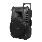 Aktyvioji garso kolonėlė su 2 belaidžiais UHF mikrofonais, SD, Bluetooth, FM ir USB, 60 Watt, Kruger&Matz KM 1715, 508x448x758 mm