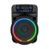 Aktyvi garso kolonėlė su 2 belaidžiais UHF mikrofonais, SD, Bluetooth, FM, USB ir LED, 60 Watt, Kruger&Matz KM 1718