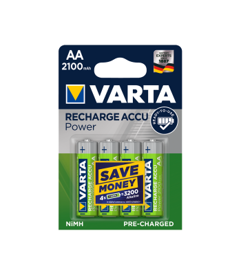 Įkraunamų baterijų rinkinys VARTA, 2100 mAh, 4 vnt./pakuotėje, AA