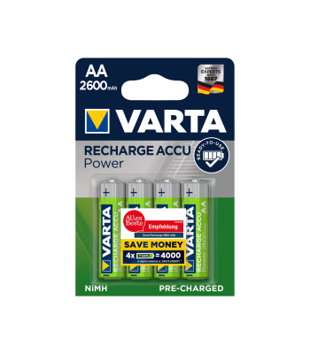 VARTA įkraunamos baterijos, 4 vnt./bl., AA, 2600 mAh