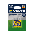 Įkraunamos baterijos VARTA, 4 vnt. pakuotėje, AAA 1000mAh