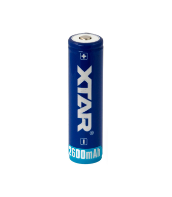 Ličio jonų akumuliatorius su apsauga, 3,7 V, 2600 mAh – XTAR 18650