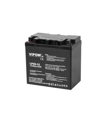 Gelinis akumuliatorius Vipow, 12 V, 55 Ah