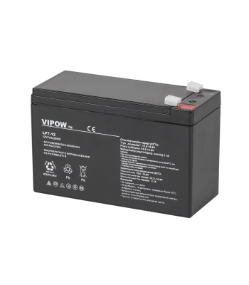 Gelinis akumuliatorius Vipow, 12 V, 7 Ah