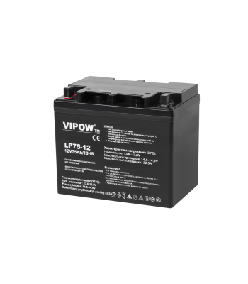 VIPOW gelinis akumuliatorius 12 V 75 Ah
