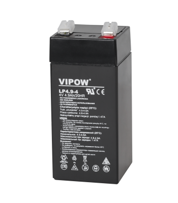 Gelinis akumuliatorius Vipow, 4 V, 4,9 Ah