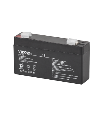 Gelinio tipo akumuliatorius Vipow, 6 V / 1,3 Ah
