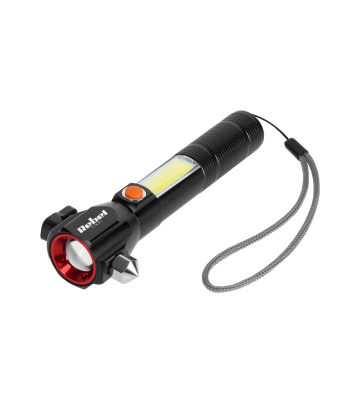 Daugiafunkcis akumuliatorinis LED žibintuvėlis Rebel URZ0941, 166 x 63 x 27 mm