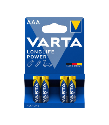Šarminės baterijos VARTA, LONGLIFE LR03, 4 vnt./bl.