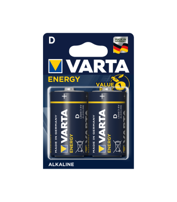 Šarminės baterijos VARTA ENERGY, LR20, 2 vnt./bl.
